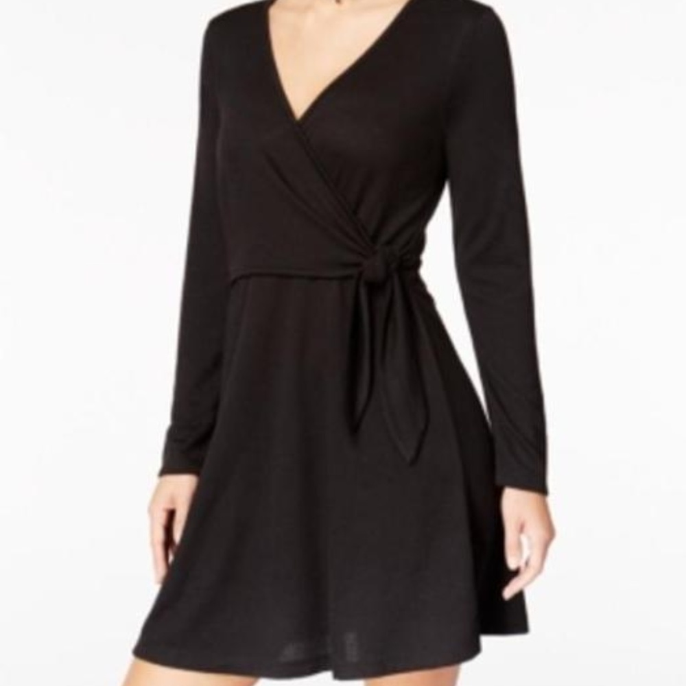 Hippie Rose Juniors' Faux-Wrap Dress